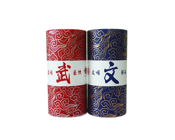 廠家定製白酒精裝禮盒 個性化紅酒禮盒雙支單支裝 圓筒（tǒng）包裝盒