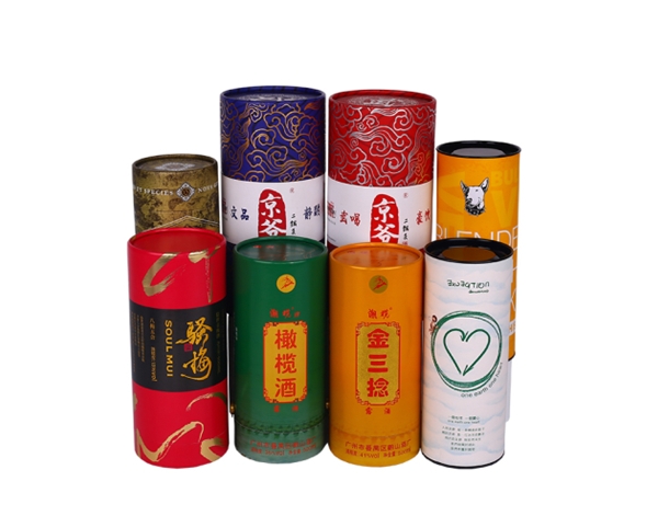 彩色印刷LOGO圓形紙罐包裝（zhuāng）盒紙筒盒 白酒（jiǔ）紅酒（jiǔ）香檳（bīn）洋酒圓形包裝盒